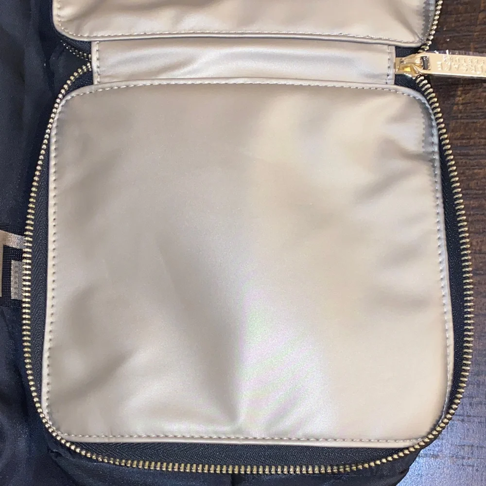 New! Versace Large Black Foldable Weekend Tote with Gold Accents - Picture 15 of 16